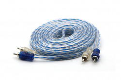  cabo rca injetado azul/prata transp 4mm 5m svart - 731 