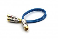  cabo y prime plug metal 5mm azul 2f e 1m 100% cobre svart - 0642 