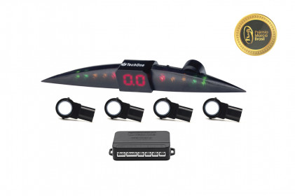  sensor de estacionamento oem prime 4 pontas branco tech one - 2852 