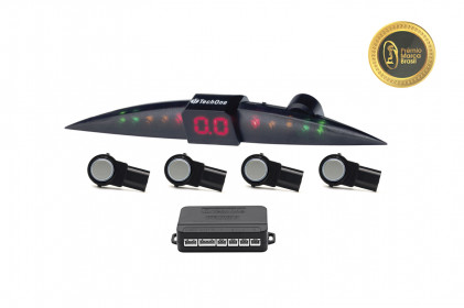  sensor de estacionamento oem prime 4 pontas prata tech one - 2854 