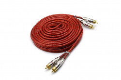  cabo rca prime plug metal 5mm 5m vermelho svart - 0739 
