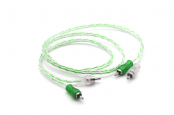  cabo rca injetado 4mm 1m verde/prata svart - 1832 