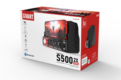 radio automotivo s500 max x pro 2 | svart - 1845