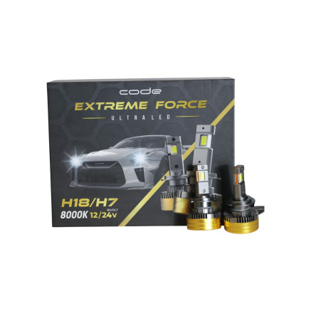  ultra led extreme force h18/h7 8000k code - 6450 