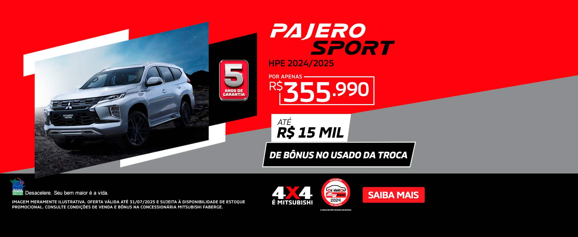 PAJERO SPORT HPE - OFERTA JULHO