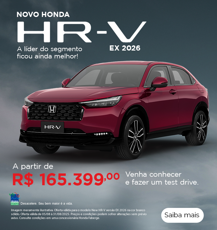 Novo Honda HRV - Agosto