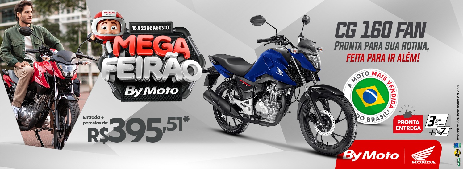 banner MEGA FEIRÃO - CG 160 FAN