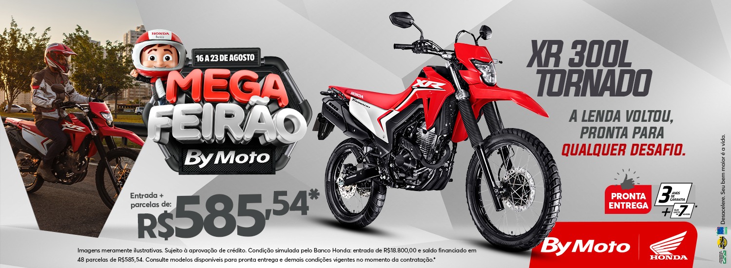 banner MEGA FEIRÃO - XR 300L TORNADO
