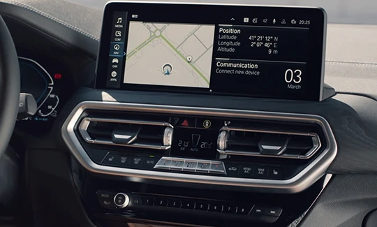 SERVIÇOS DIGITAIS E SISTEMAS DE ASSISTÊNCIA DO BMW X3.