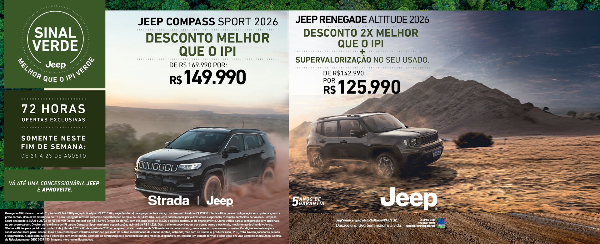 sinal verde - vendas - agosto