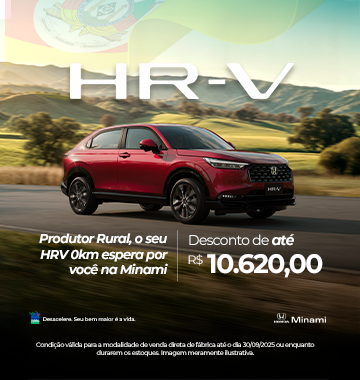 NEW HR-V 2026 NA CONDIÇÃO DE VENDA DIRETA PARA PRODUTOR RURAL