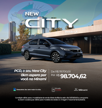 NEW CITY LX 2026 NA CONDIÇÃO DE VENDA DIRETA PARA PCD