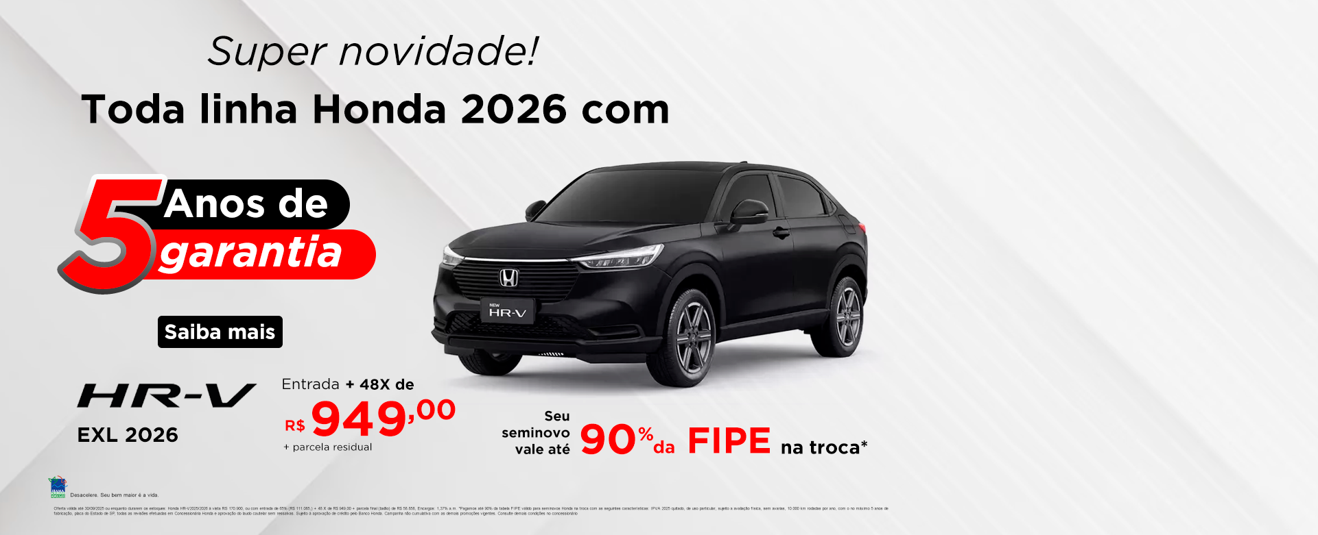 5 anos de Garantia - HRV - Setembro