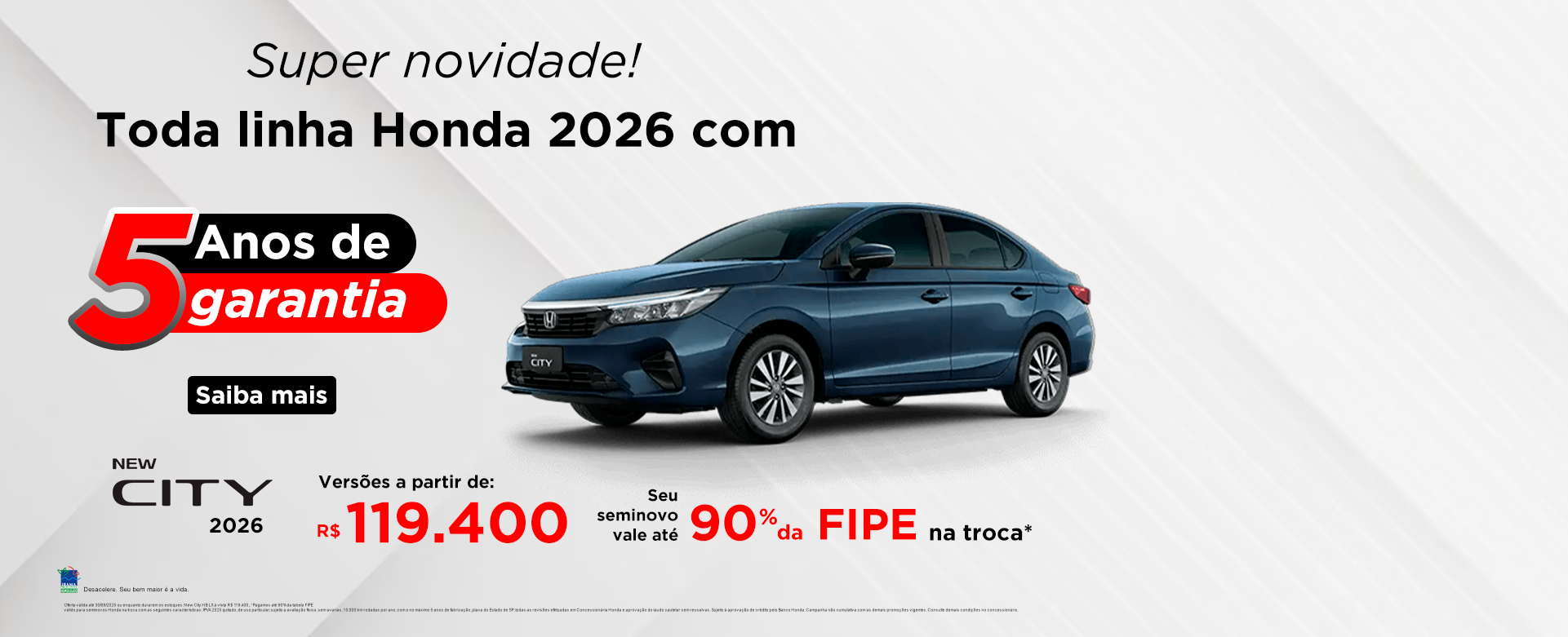 5 anos de Garantia - New City 2026 - Setembro