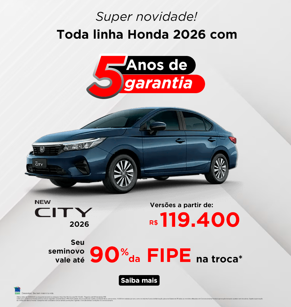 5 anos de Garantia - New City 2026 - Setembro