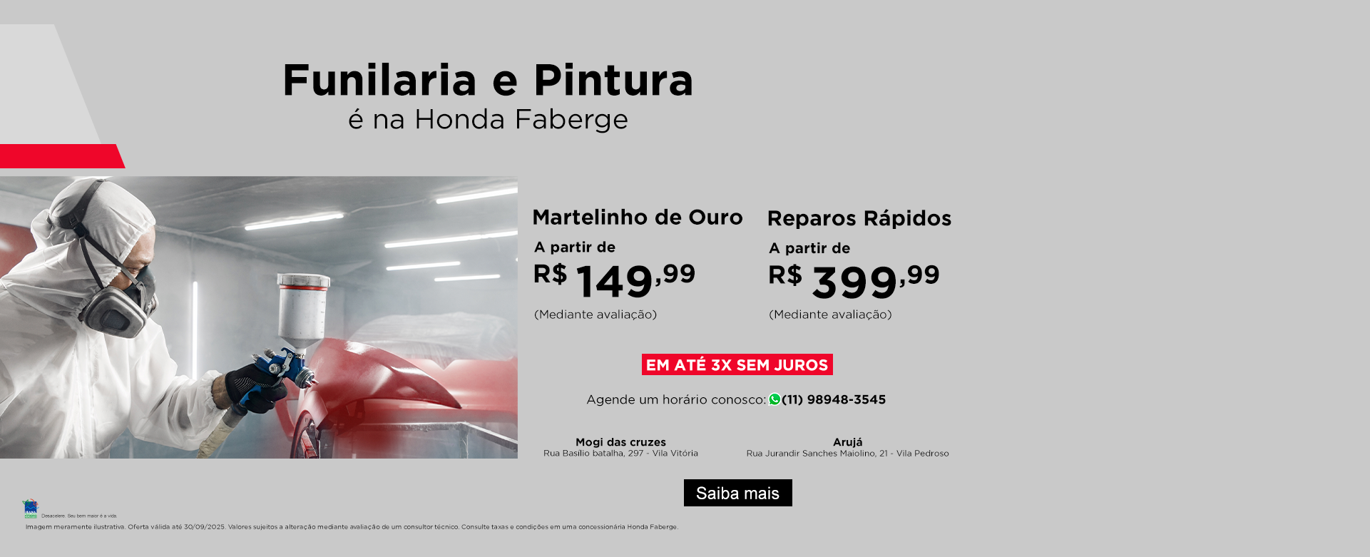 FUNILARIA E PINTURA - SETEMBRO