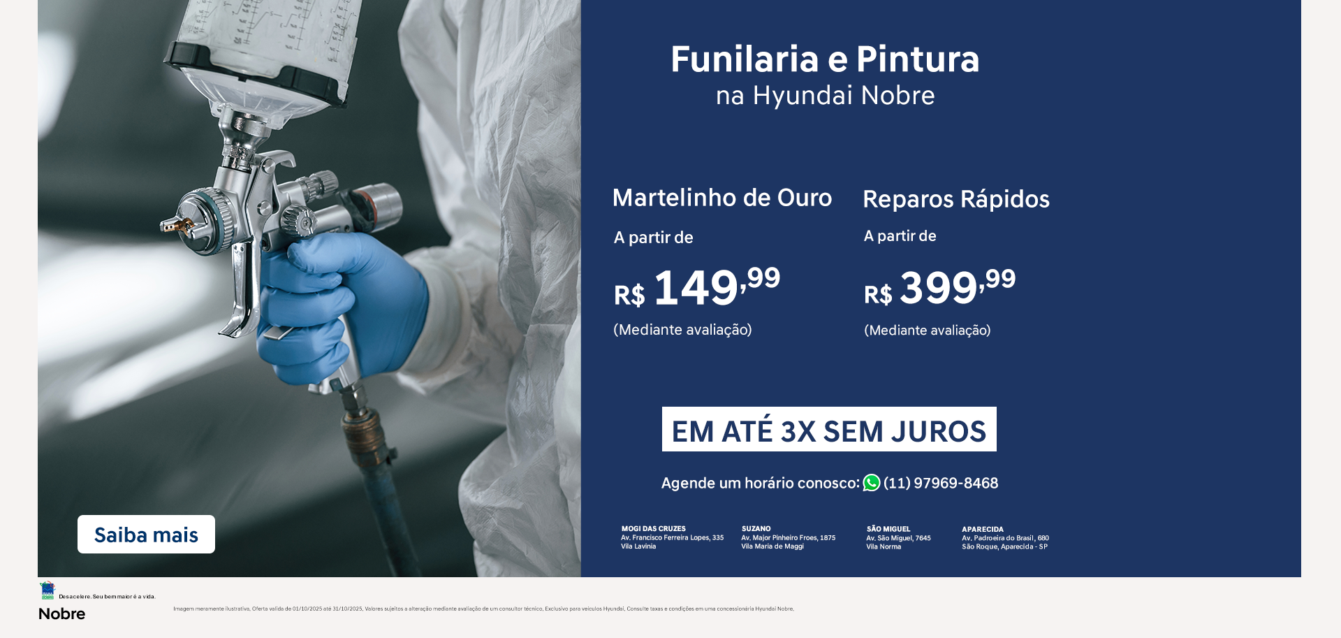 banner funilaria e pintura - hyundai
