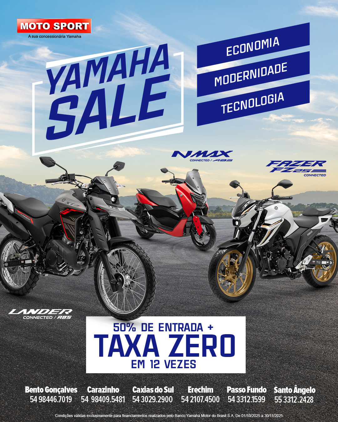 Yamaha Sale - Nmax 160 ABS / Fazer FZ25 / Lander ABS