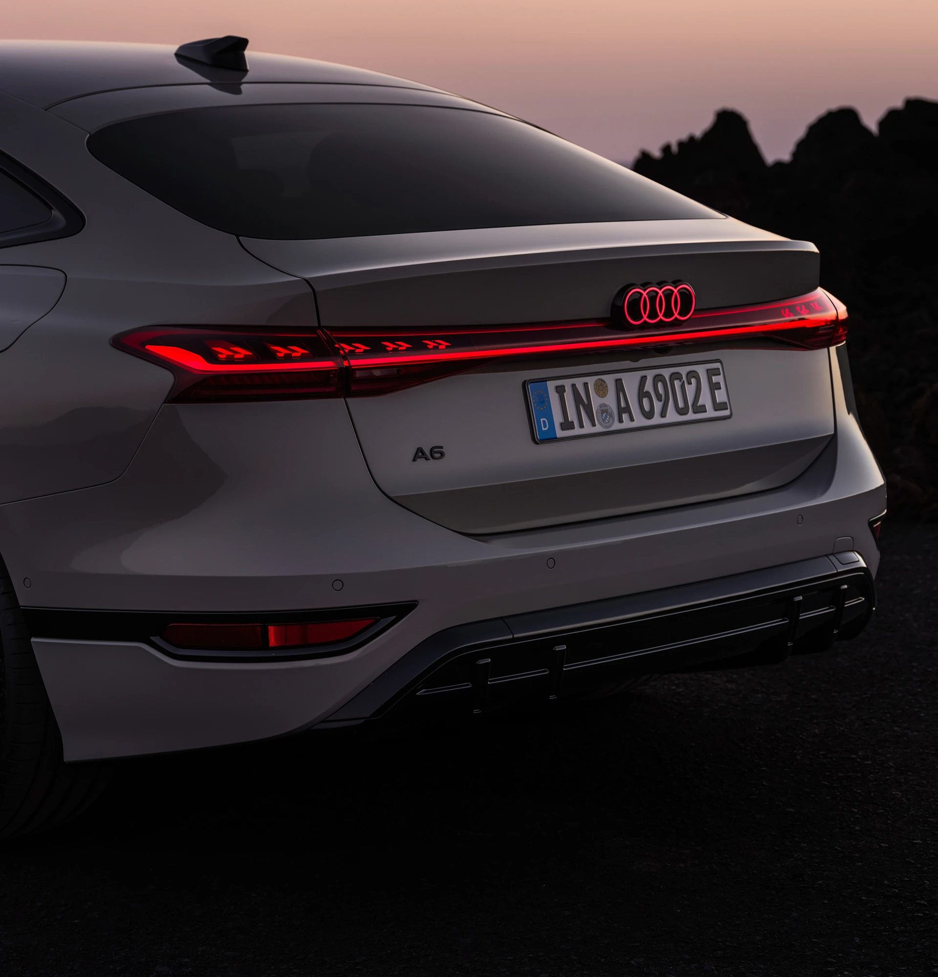 Traseira aerodinâmica.