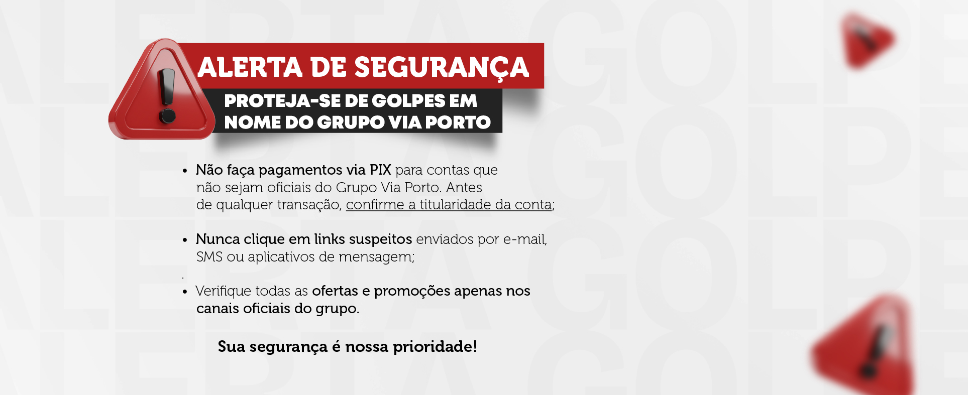 ALERTA DE SEGURANÇA