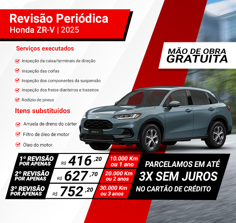 HONDA - ZRV 2025 - OFERTA REVISAO