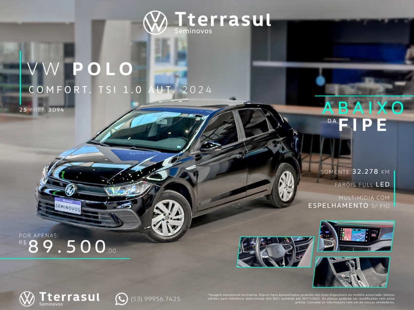 1.0 170 TSI COMFORTLINE AUTOMÁTICO