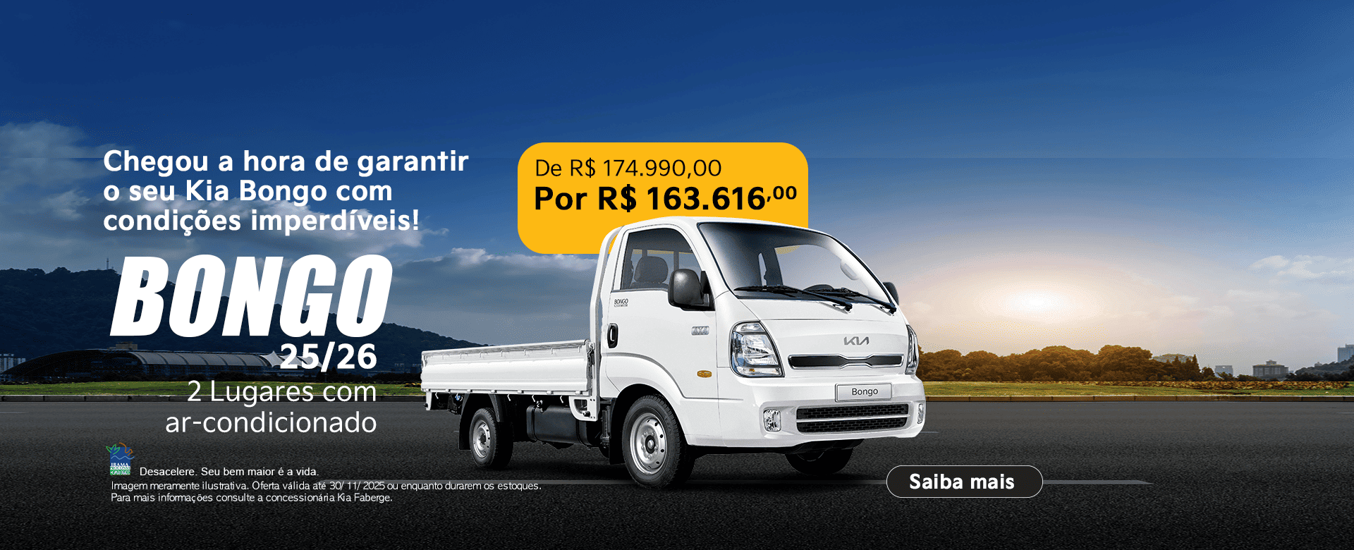 BONGO - 2 LUGARES - COM AR - NOVEMBRO