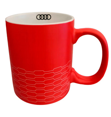Caneca Audi New Style Four Rings Vermelho 350ml