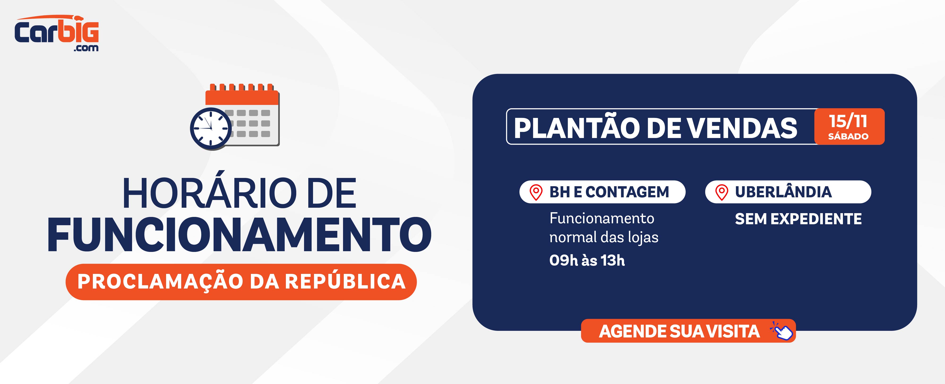 Seminovos Carbig.com | Funcionamento Feriado 15/11 (VA)